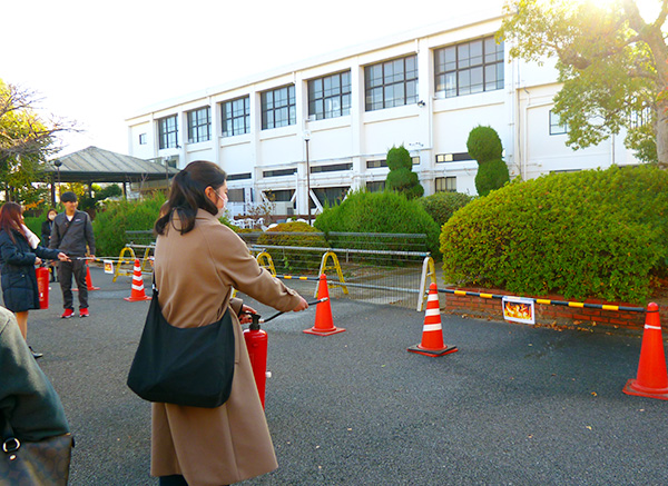 防災避難訓練の様子