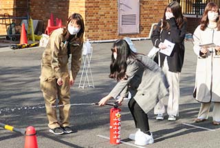 防災避難訓練の様子